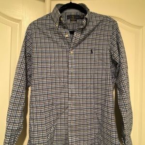 Ralph Lauren blues and white plaid button down. Men’s size small